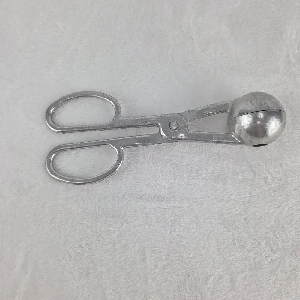 Vintage Japan Aluminum Meatball Cookie Dough Scoop Scissor Scoop 1.5